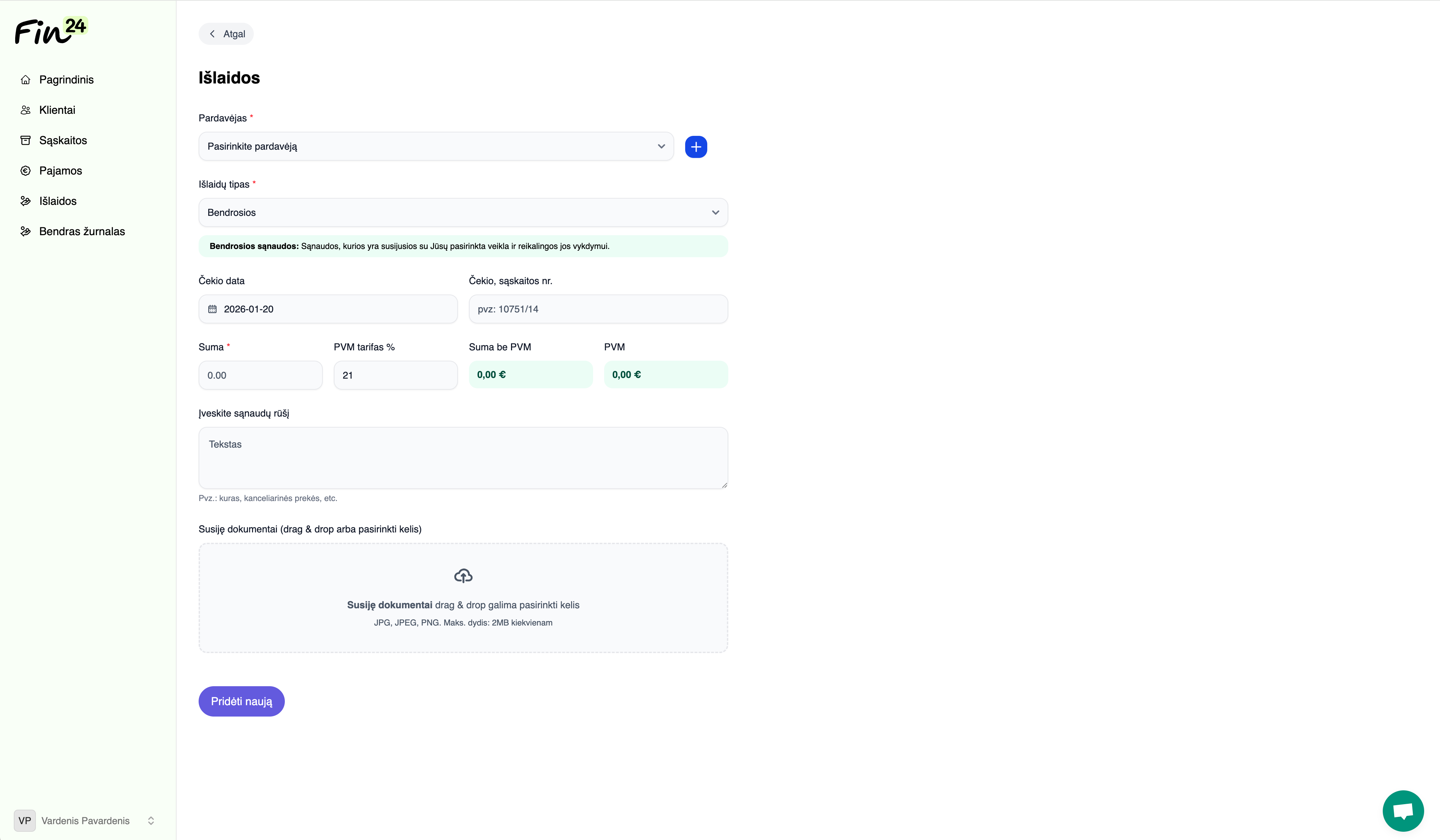 Tvarkykite pajamas ir išlaidas be streso