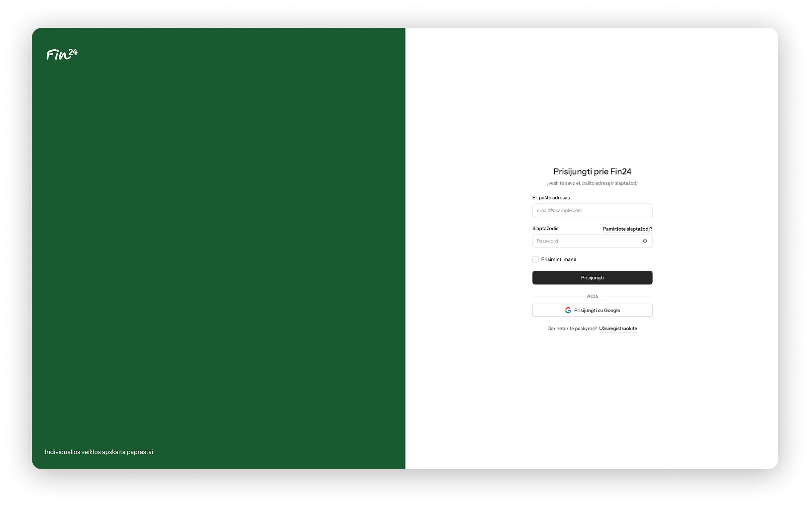 VMI sistema individualios veiklos apskaitai Fin24